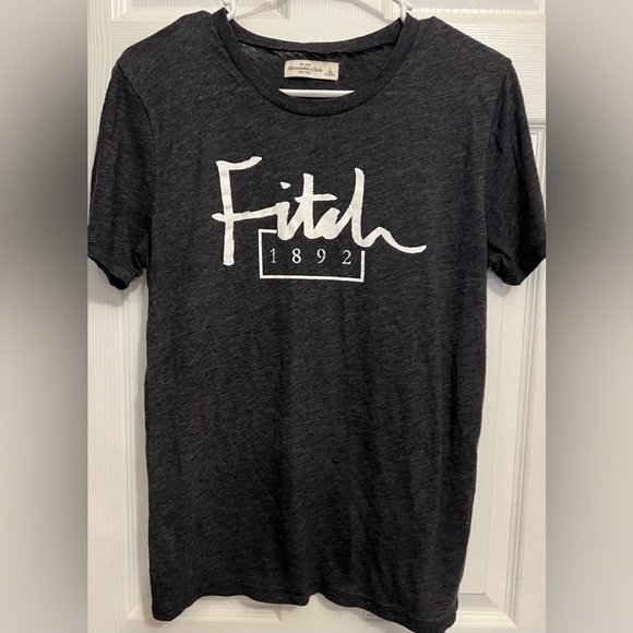 Abercrombie & Fitch 1892 Women’s Large Stretchy Blue Gray T-Shirt ‘90’s Y2K - Picture 4 of 7